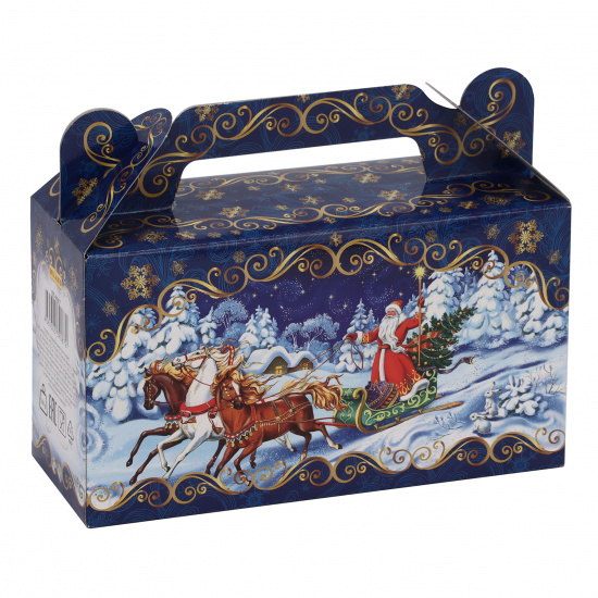 Коробка для конфет Снежный лес Сундучок 100*180*70 мм, рисунок Миленд ПП-9087