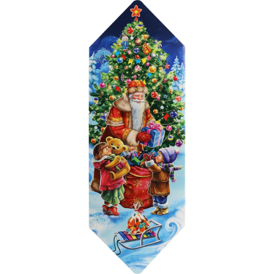 Коробка для конфет, Дедушка Мороз дарит подарки, 130*65*250 мм, с рисунком, Миленд, ПП-5988