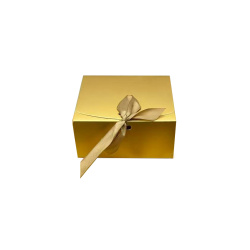 Коробка подарочная, 11,5*11,5*5 см, золото, КОКОС, 212865/3