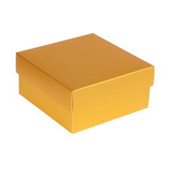 Коробка подарочная, 13*13*6 см, золото, КОКОС, 262265