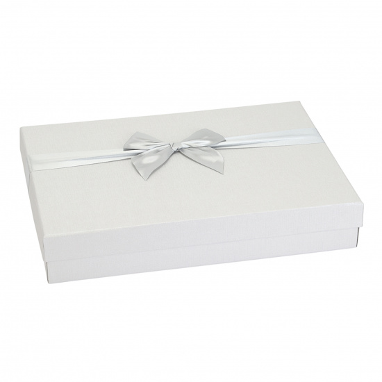 Коробка подарочная Classic 25*35*6 см, серебро КОКОС 212920