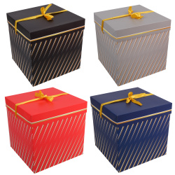 Коробка подарочная, Мерцание, 30*30*30 см, ассорти 4 вида, КОКОС, 253899