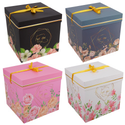 Коробка подарочная, Нежные цветы, 30*30*30 см, ассорти 4 вида, КОКОС, 253914