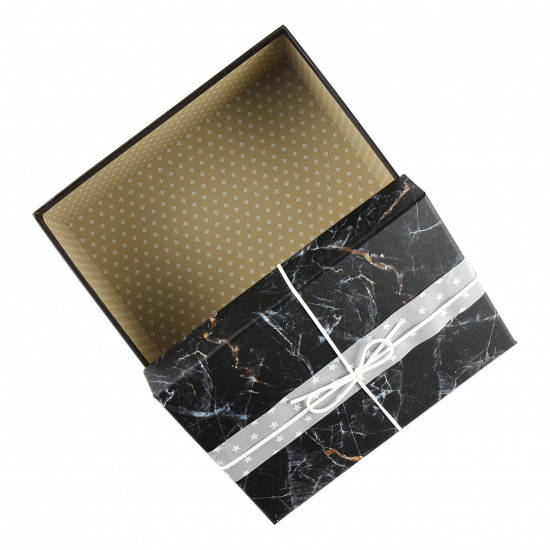 Набор подарочных коробок Black Marble 3 шт, 21*28*11-15,5*22,5*9 см, черный КОКОС 212924