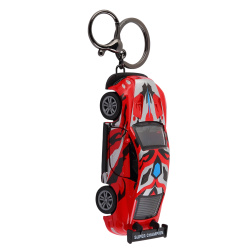 Брелок, Red car, 9,5 см, металл, пластик, КОКОС, 261422