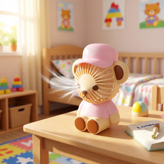 Вентилятор ручной, Bear, 4 вида, пластик, КОКОС, 261364