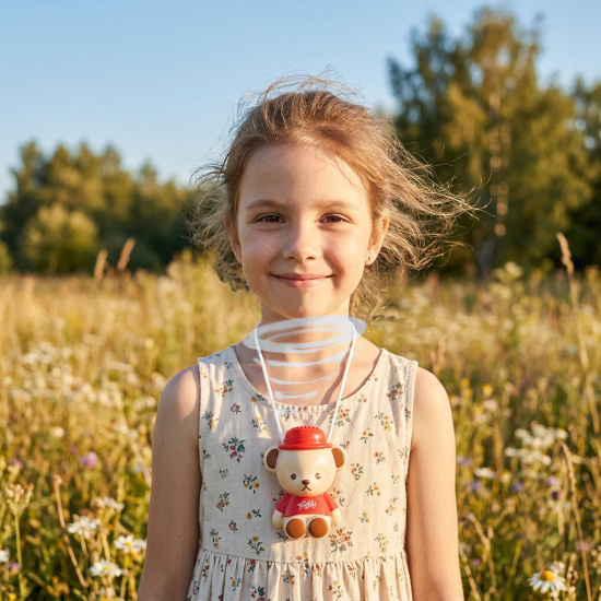 Вентилятор, Teddy, 4 вида, пластик, 9,3*6,7*12,4 см, шнурок, КОКОС, 261365