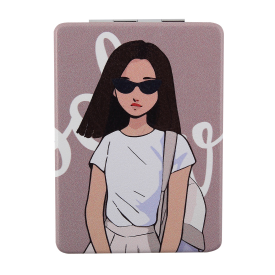 Зеркало, Cool girl, кожзам, 6*8,5 см, КОКОС, 251879
