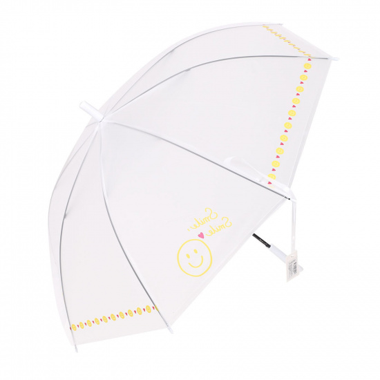 Зонт полуавтоматический, ПВХ, диаметр 90см, высота 73см, трость, ассорти 2 вида Smile КОКОС 211313