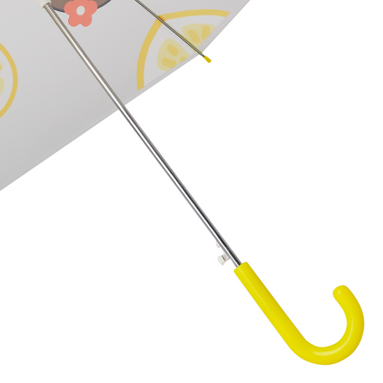 Зонт, механический, полиэстер, диаметр Ø 92 см, высота 75 см, трость, ассорти 4 вида, Фрукты, КОКОС, 250645