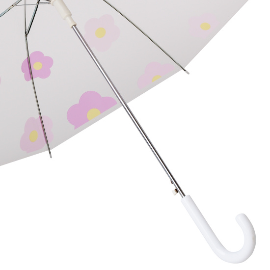 Зонт, механический, полиэстер, диаметр Ø 92 см, высота 75 см, трость, Цветы, КОКОС, 250650