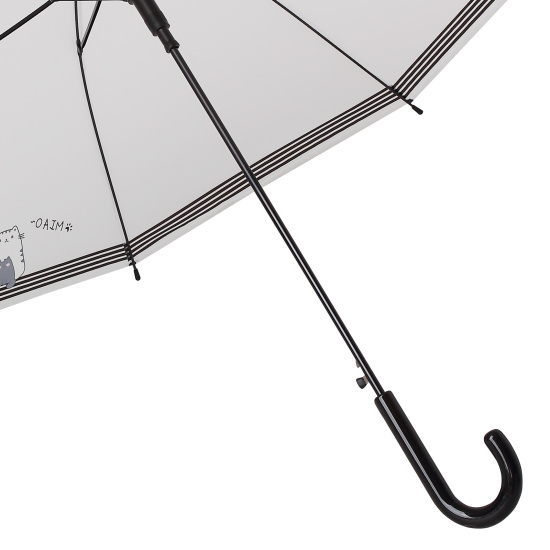 Зонт, механический, полиэстер, диаметр Ø 92 см, высота 75 см, трость, Котик, КОКОС, 250651