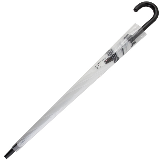 Зонт, механический, полиэстер, диаметр Ø 92 см, высота 75 см, трость, Котик, КОКОС, 250651