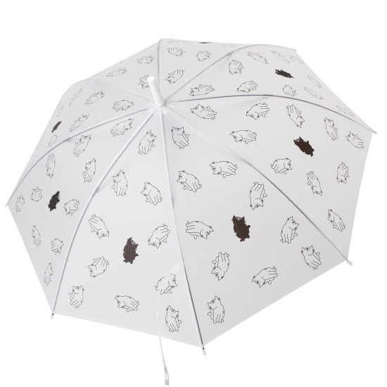 Зонт, механический, ПВХ, диаметр Ø 92 см, высота 75 см, трость, ассорти 2 вида, Кошки, КОКОС, 250654
