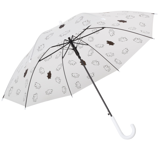 Зонт, механический, ПВХ, диаметр Ø 92 см, высота 75 см, трость, ассорти 2 вида, Кошки, КОКОС, 250654