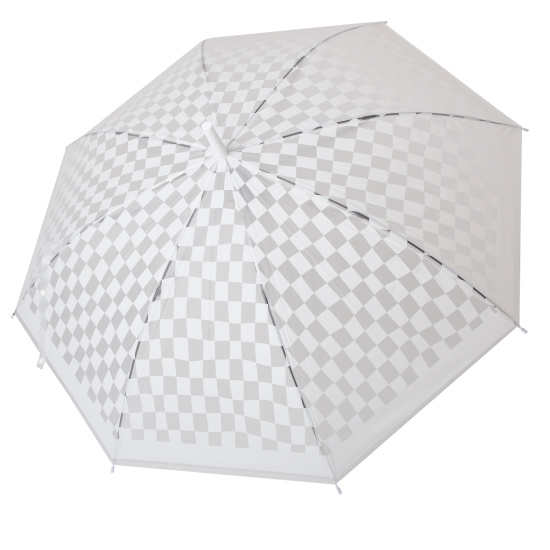 Зонт, механический, полиэстер, диаметр Ø 92 см, высота 75 см, трость, Клетка, КОКОС, 250643