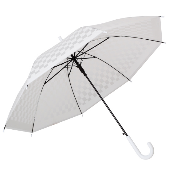 Зонт, механический, полиэстер, диаметр Ø 92 см, высота 75 см, трость, Клетка, КОКОС, 250643