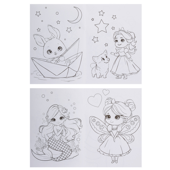 Раскраска, А5, 8 листов, КОКОС, Для девочек, 253971