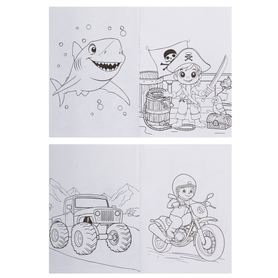 Раскраска, А5, 8 листов, КОКОС, Для мальчиков, 253972