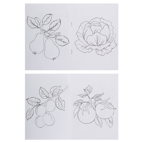 Раскраска, А5, 8 листов, КОКОС, Фрукты овощи ягоды, 253973