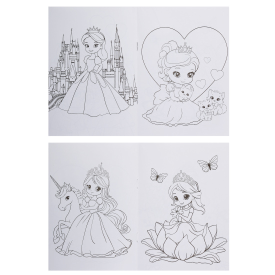 Раскраска, А5, 8 листов, КОКОС, Мир принцесс, 253974