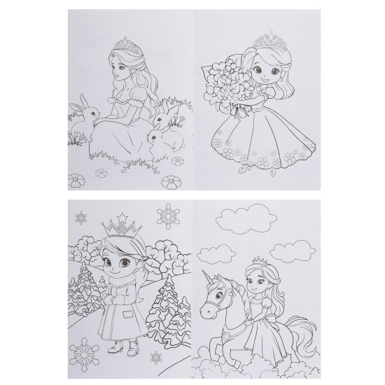 Раскраска, А5, 8 листов, КОКОС, Мир принцесс, 253974