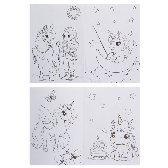 Раскраска, А5, 8 листов, КОКОС, Любимые лошадки, 253975