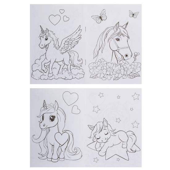 Раскраска, А5, 8 листов, КОКОС, Любимые лошадки, 253975