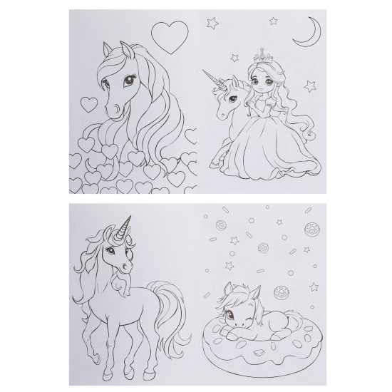 Раскраска, А5, 8 листов, КОКОС, Любимые лошадки, 253975