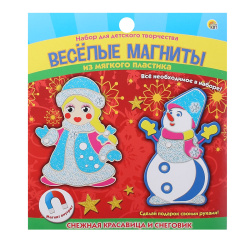 Аппликация EVA Веселые магниты Снежная Красавица и снеговик МИ-8661