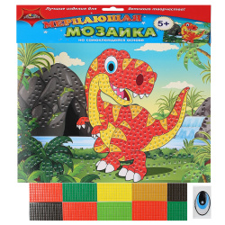 Мозаика ЕVA мерцающая А4 (25*34,5см) Динозаврики С1573-61