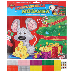 Мозаика ЕVA мерцающая А4 (25*34,5см) Подарок для мышонка С1573-60