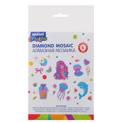 Мозаика алмазная, 6,5*8 см, выкладка частичная, Наклейки, Mazari, M-11872