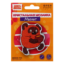 Мозаика алмазная, 7,5*10,5 см, Магниты, Винни-Пух, Фрея, CMF-ALVM-098