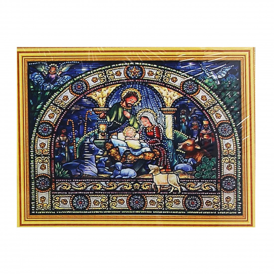 Мозаика алмазная 30*40 см, выкладка частичная, холст Сюжет из Библии Mazari M-10537