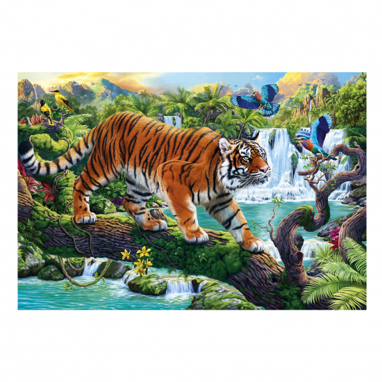 Мозаика алмазная 40*50см Рыжий кот Красивый тигр в джунглях полная выкладка холст на подрамнике AS4031 (20)