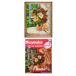 Мозаика Картина из пайеток смеш техника 30*40см част выклад Маки МХ-06 с подрамником