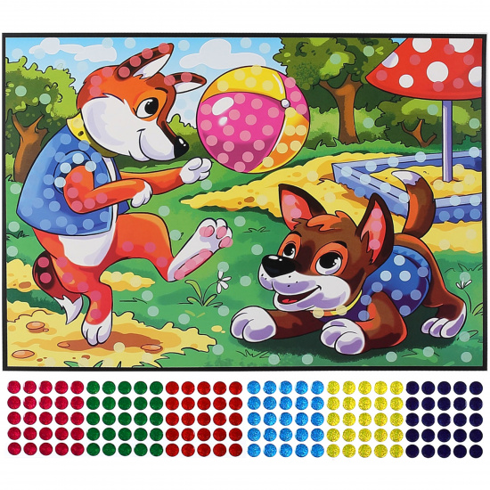 Мозаика гелевая, 19*26 см Игривые щенки Рыжий кот М-8817