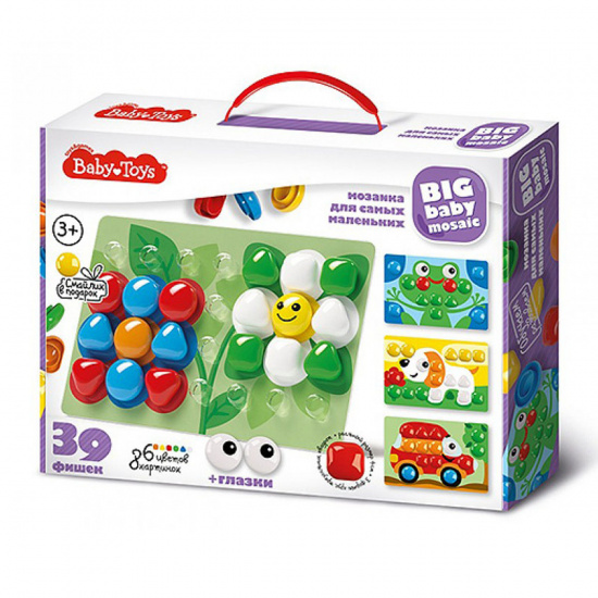 Мозаика пластиковая 39 фишек 23*35 Baby Toys Для самых маленьких 02523