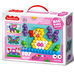 Мозаика 107 фишек 23*35см Baby Toys Утенок для самых маленьких 02518