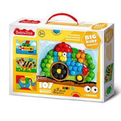 Мозаика 107 фишек 23*35см Baby Toys Трактор для самых маленьких 02519
