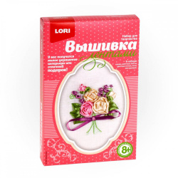 Вышивка лентами Чайные розы Лн-006