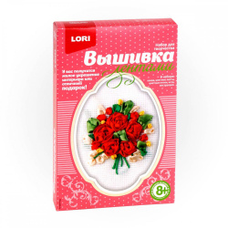 Вышивка лентами Розы Лн-024