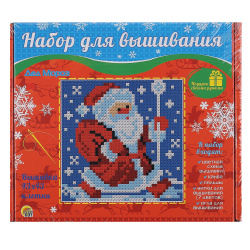 Вышивка мулине Дед Мороз (с пяльцами) НШ-8689