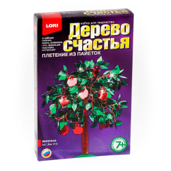 Плетение из пайеток Дерево счастья Яблонька Дер-012