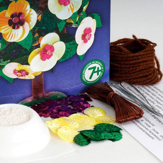 Плетение из пайеток Lori Дерево счастья Цветущая магнолия Дер-002