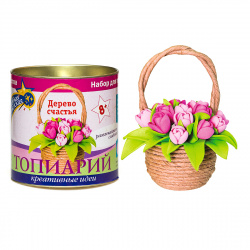 Набор для творчества Тюльпаны в корзинке Топиарий фоамиран Волшебная мастерская ТПМ-02