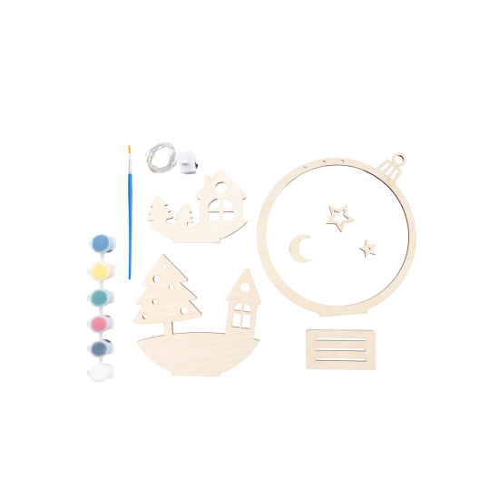 Набор для творчества, Декор своими руками, Волшебная деревня, дерево, подсветка, Десятое Королевство, 05807