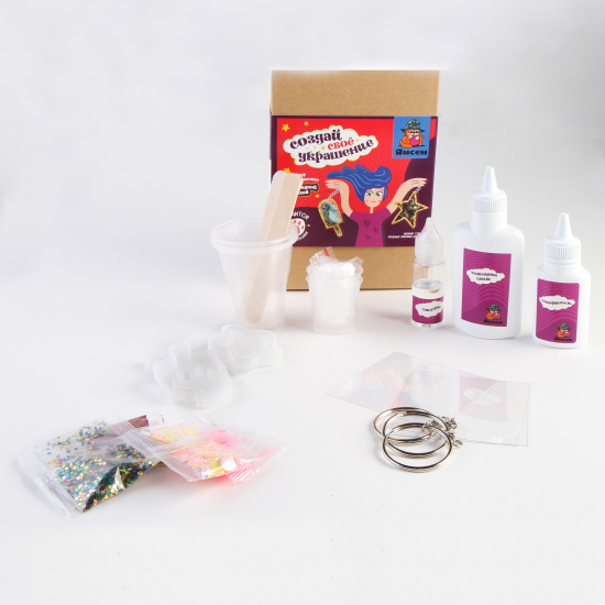 Набор для творчества Для девочек Брелоки-шейкеры DIY-наборы с эпоксидной смолой европодвес Янсен ЭС003