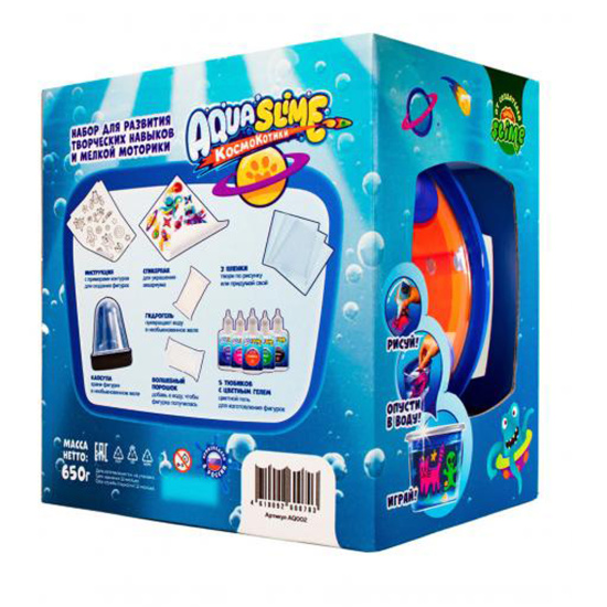 Набор для творчества Aqua Slime Космокотики набор для изготовления фигурок из цветного геля AQ002